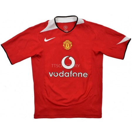 Jalkapallo Pelipaidat/Peliasut Manchester United 2004-2006 Retro Kotipaita Lyhythihainen